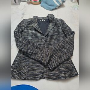 Women's Black and White Blazer